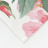 Wilde Rose Aquarellblume Nahtlos Fleecedecke (Ecke)