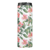 Wilde Rose Aquarellblume Nahtlos Thermosbecher (Rückseite)