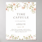 Wilde Rose Baby Erstgeburtenzeit Kapselunterschrif Poster (Vorne)