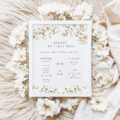 Wilde Rose Baby First Birthday Year Status Untersc Poster