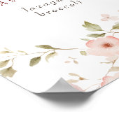 Wilde Rose Baby First Birthday Year Status Untersc Poster (Ecke)