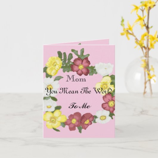 Wilde Rose Bearbeitbare Mama Karte (Gelbe Blume)