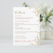 Wilde Rose Begleitkarte (Stehend Vorderseite)