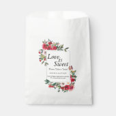 Wilde Rose bevorzugen Tasche Geschenktütchen (Vorderseite)