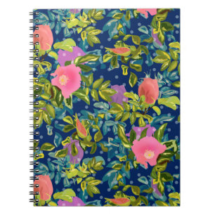 Wilde Rose, blauer Hintergrund, wilde Rose, Rose,  Notizblock