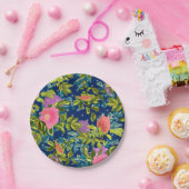 Wilde Rose, blauer Hintergrund, wilde Rose, Rose, Pappteller (Party)