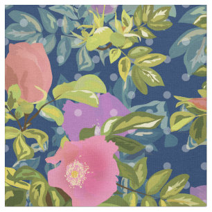 Wilde Rose, blauer Hintergrund, wilde Rose, Rose, Stoff