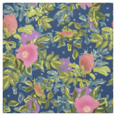 Wilde Rose, blauer Hintergrund, wilde Rose, Rose, Stoff (Muster)