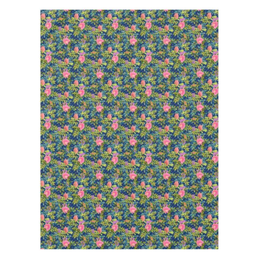 Wilde Rose, blauer Hintergrund, wilde Rose, Rose, Tischdecke (Vorderseite)