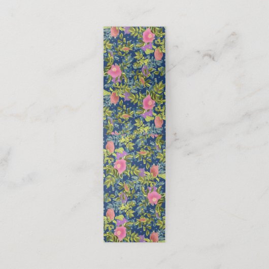 Wilde Rose, blauer Hintergrund, wilde Rose, Rose, Treuekarte (Außenseite Aufgefaltet)