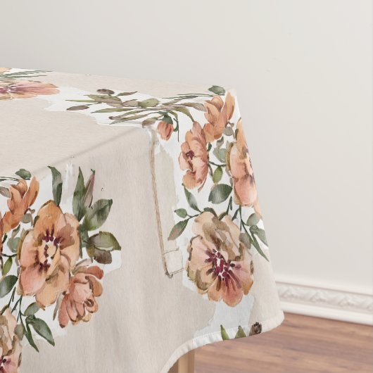 Wilde Rose blüht Tischdecke (Beispiel)