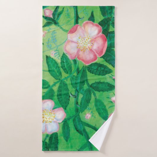 Wilde Rose Blume Badehandtuch (Badehandtuch)