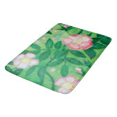 Wilde Rose Blume Badematte (Schrägansicht)