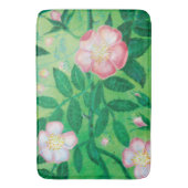 Wilde Rose Blume Badematte (Vorderseite Vertikal)