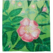 Wilde Rose Blume Duschvorhang (Vorderseite)
