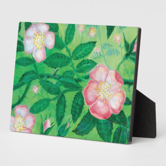 Wilde Rose Blume Fotoplatte (Seite)