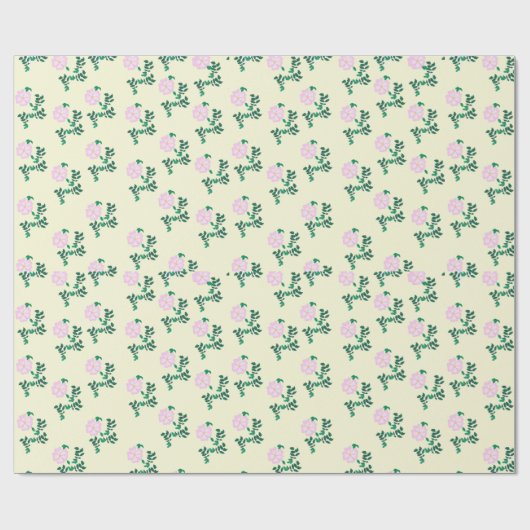 Wilde Rose Blume Geschenkpapier (Flach)