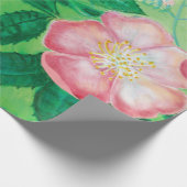 Wilde Rose Blume Geschenkpapier (Ecke)