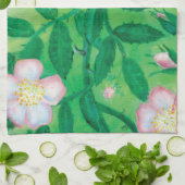 Wilde Rose Blume Geschirrtuch (Gefaltet)