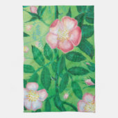 Wilde Rose Blume Geschirrtuch (Vertikal)