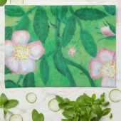 Wilde Rose Blume Geschirrtuch (Gefaltet)