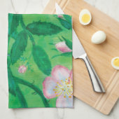 Wilde Rose Blume Geschirrtuch (Viertel Falte)