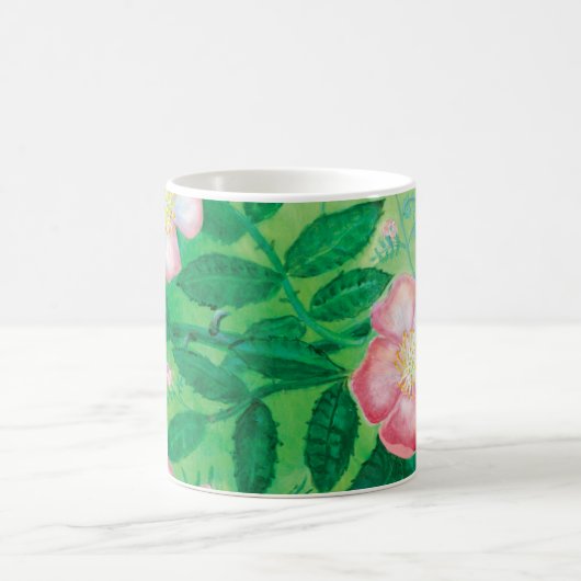 Wilde Rose Blume Kaffeetasse (Mittel)