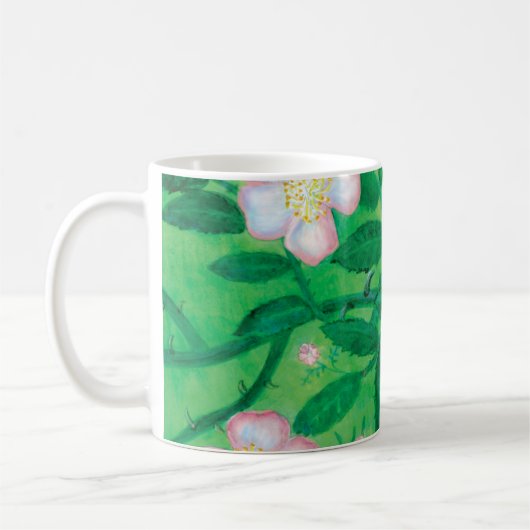 Wilde Rose Blume Kaffeetasse (Links)