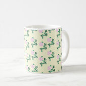 Wilde Rose Blume Kaffeetasse (VorderseiteRechts)