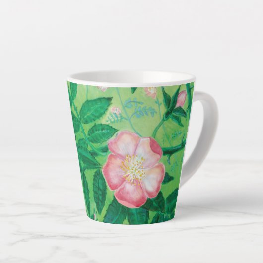 Wilde Rose Blume Kleine Milchtasse (Rechte Ecke)