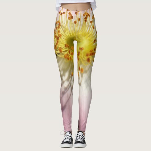 Wilde Rose Blume Leggings (Vorderseite)