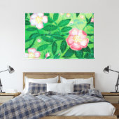 Wilde Rose Blume Leinwanddruck (Insitu (Schlafzimmer))