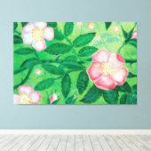 Wilde Rose Blume Leinwanddruck (Insitu (Holzboden))