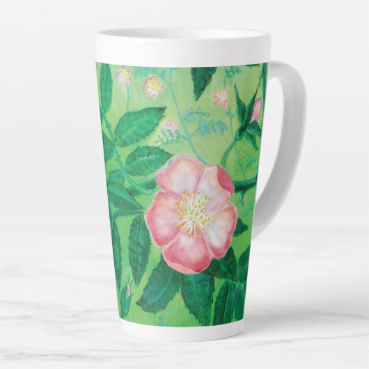 Wilde Rose Blume Milchtasse (Rechte Ecke)