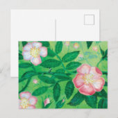 Wilde Rose Blume Postkarte (Vorne/Hinten)
