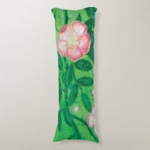 Wilde Rose Blume Seitenschläferkissen (Vorderseite Vertikal)