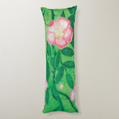 Wilde Rose Blume Seitenschläferkissen (Rückseite (Vertikal))