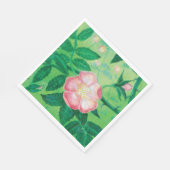 Wilde Rose Blume Serviette (Ecke)