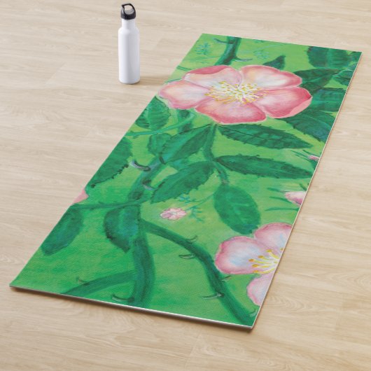 Wilde Rose Blume Yogamatte (Beispiel)