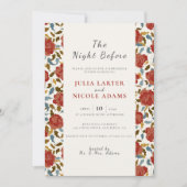 Wilde Rose Blumengarten Affäre Probe Abendessen Einladung (Vorderseite)