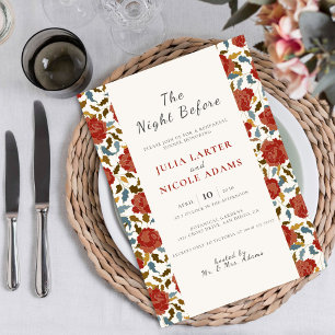 Wilde Rose Blumengarten Affäre Probe Abendessen Einladung