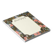 Wilde Rose Blumengarten Personalisiert Notepad Notizblock (angewinkelt)