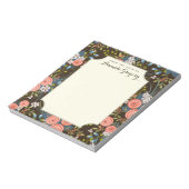 Wilde Rose Blumengarten Personalisiert Notepad Notizblock (Rotiert)