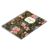 Wilde Rose Blumengarten Personalisiertes Notebook Notizblock (Linke Seite)