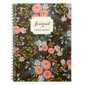 Wilde Rose Blumengarten Personalisiertes Notebook Notizblock (Vorderseite)