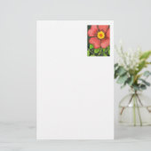 "Wilde Rose" Blumengeschirr Briefpapier (Stehend Vorderseite)