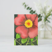 Wilde Rose Blumenkarte Postkarte (Stehend Vorderseite)