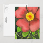 Wilde Rose Blumenkarte Postkarte (Vorne/Hinten)