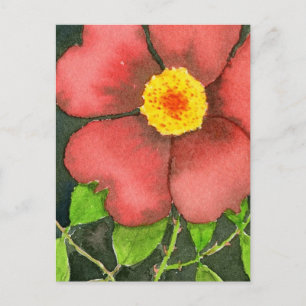 Wilde Rose Blumenkarte Postkarte