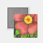 "Wilde Rose" Blumenmagnet Magnet (Vorderseite/Rückseite)